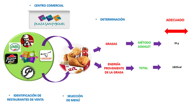Figura 1:  Proceso de compra y análisis del menú.