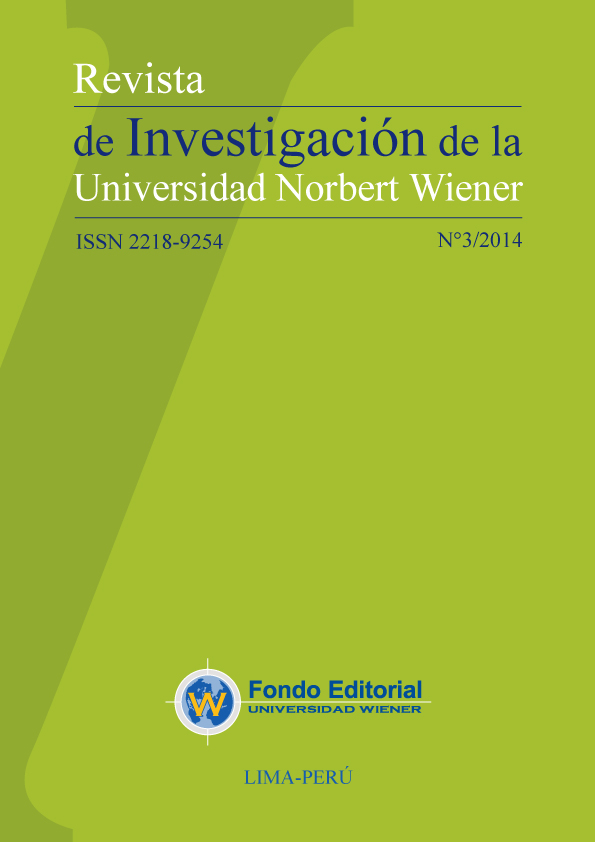 					Ver Vol. 3 Núm. 1 (2014): Revista de Investigación de la UNW
				